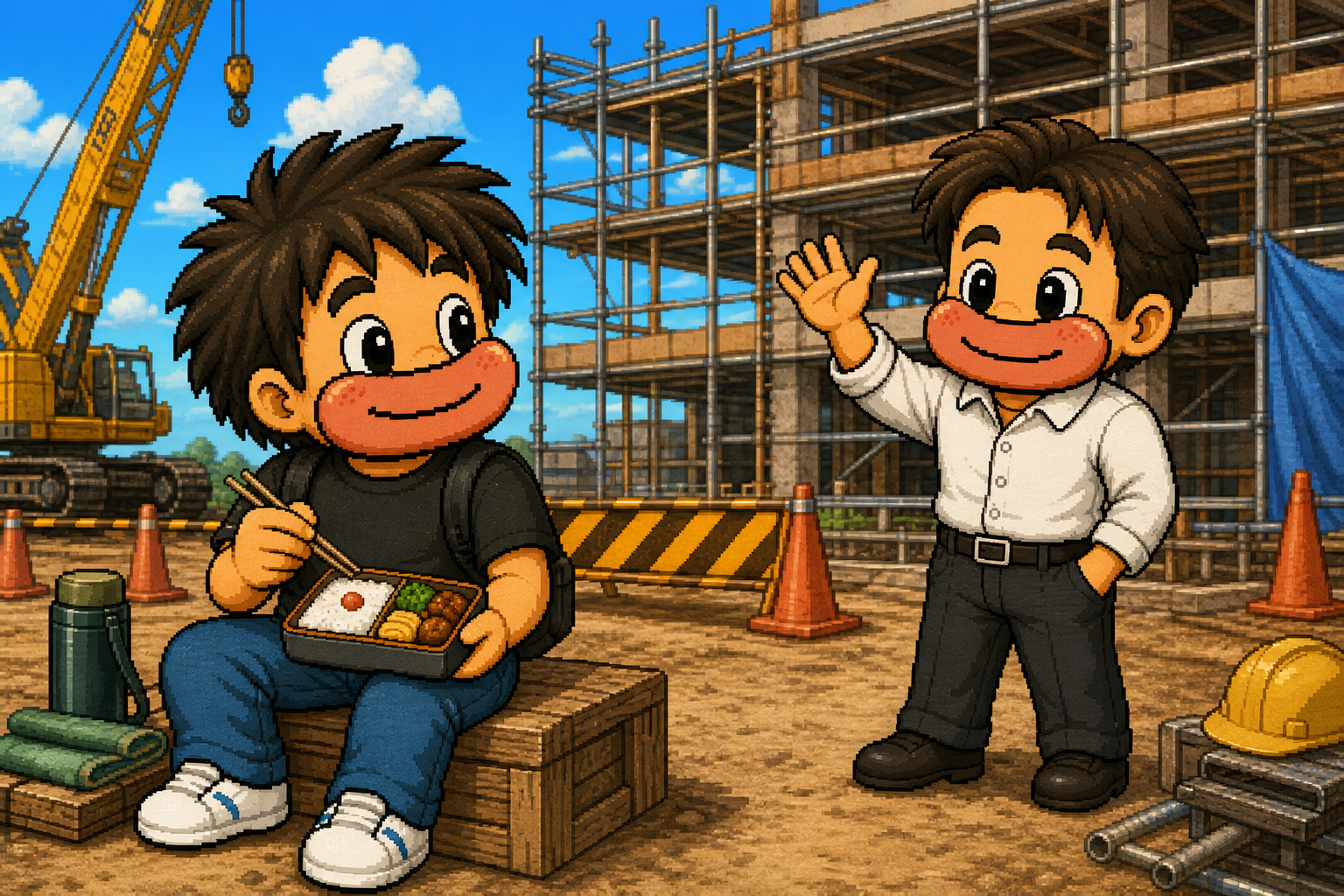 お昼休み、お弁当を手に、幼なじみの山くんと十年ぶりに再会するニッシー